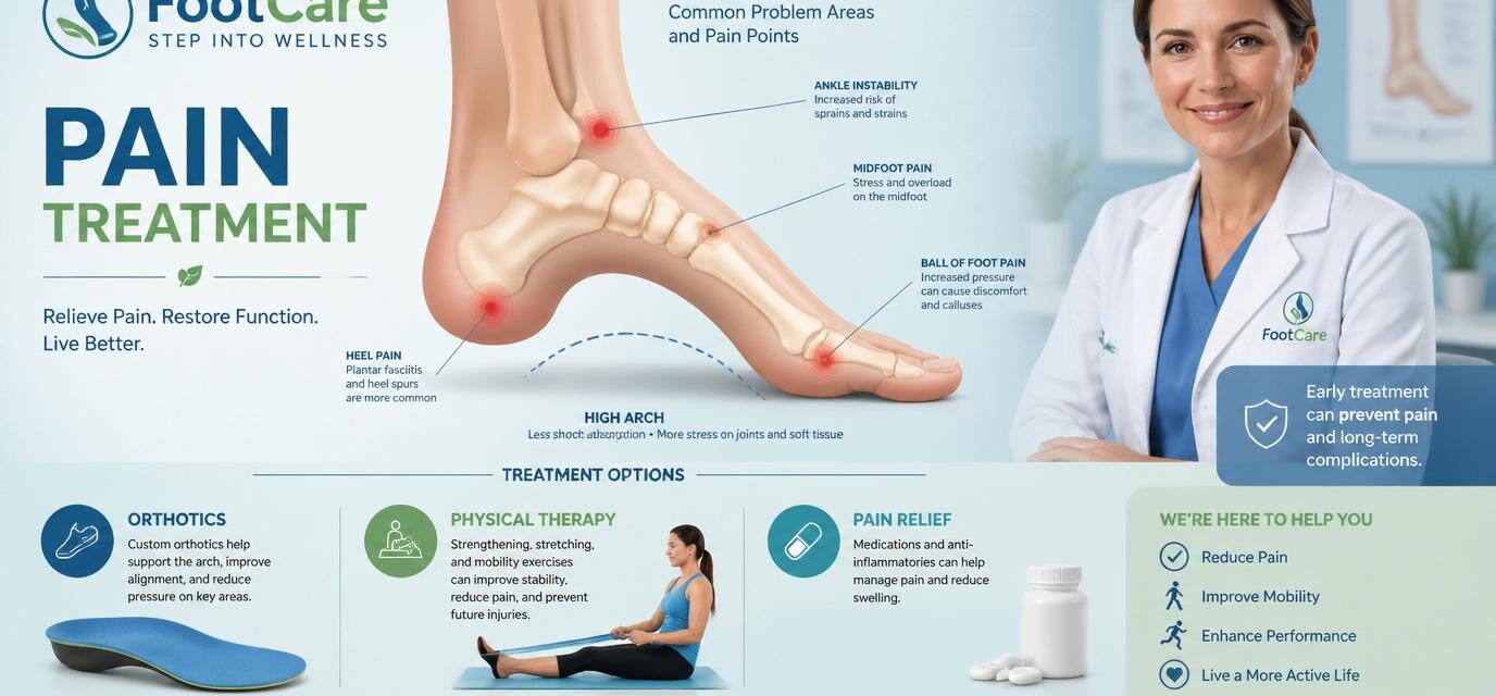 High Arch Feet Problems, Pain Treatment
