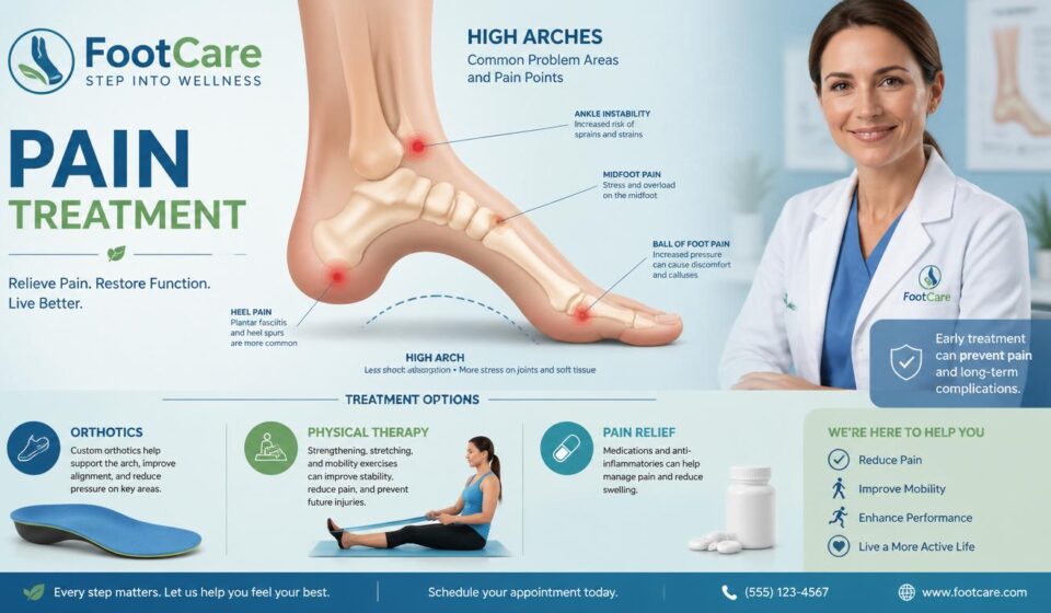 High Arch Feet Problems, Pain Treatment
