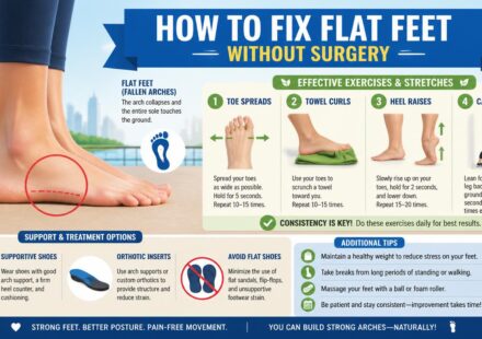 How to fix flat feet without surgery