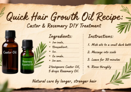 Quick Hair Growth Oil Recipe: Castor & Rosemary DIY Treatment