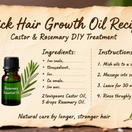 Quick Hair Growth Oil Recipe: Castor & Rosemary DIY Treatment