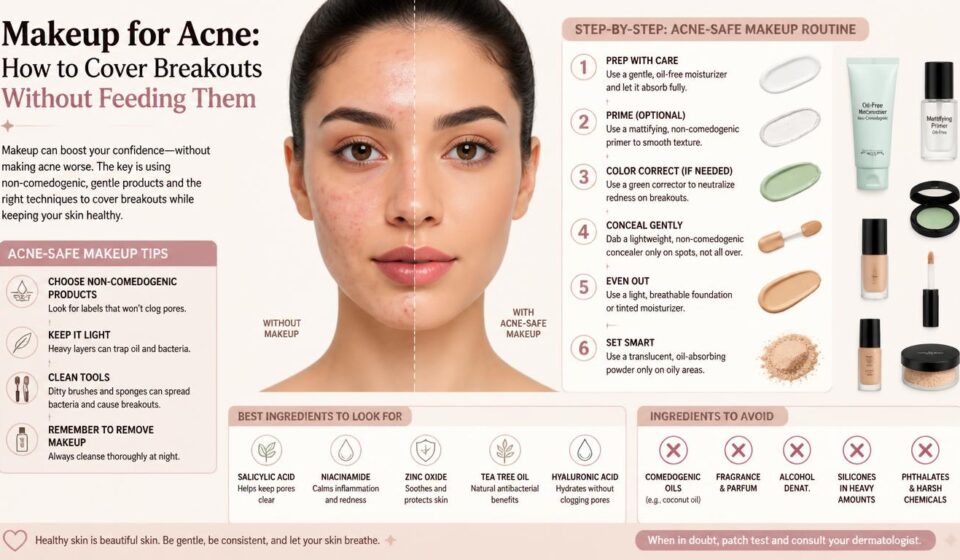 Makeup for Acne: How to Cover Breakouts Without Feeding Them